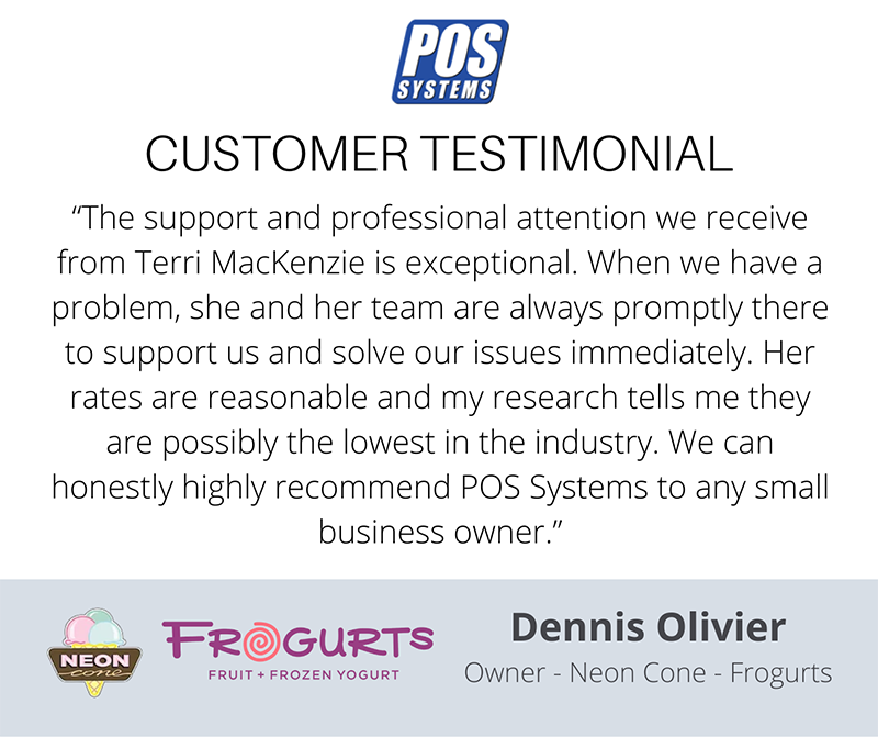 Testimonial from Neon Cone and Frogurts